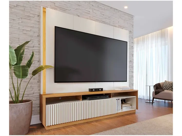 Estante Home Jordão para TV até 75" 2 Portas - Colibri