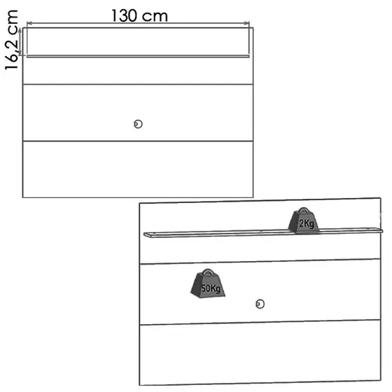 Painel Maia Suspenso Tv 55 Polegadas - Colibri Móveis