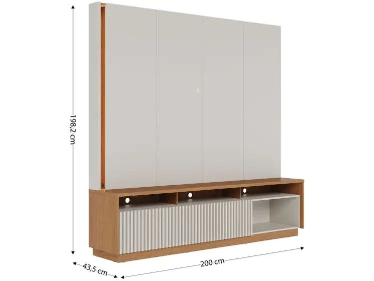 Estante Home Jordão para TV até 75" 2 Portas - Colibri