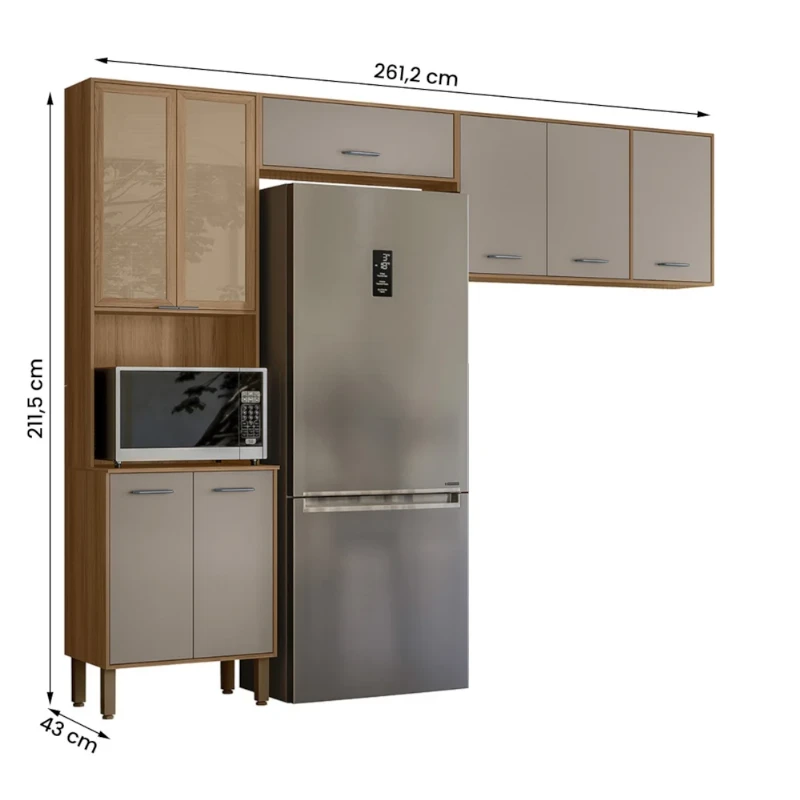 Armario de Cozinha Compacta Paolla - Nicioli