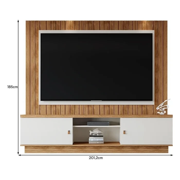 Estante Home Santos 201,2cm para TV até 70” - Mobler