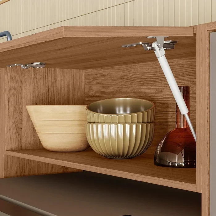 Armário Cozinha Completa Com Vidro Reflecta 4 peças Paolla - Nicioli