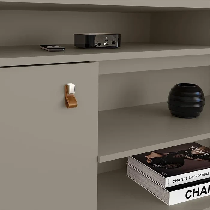 Rack Bancada Montana com Painel Real Grigio para Tv de até 65" - Mobler