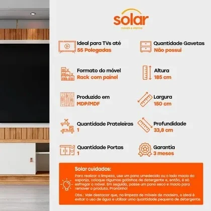 Estante Goiás para TV até 55 Polegadas - Mobler