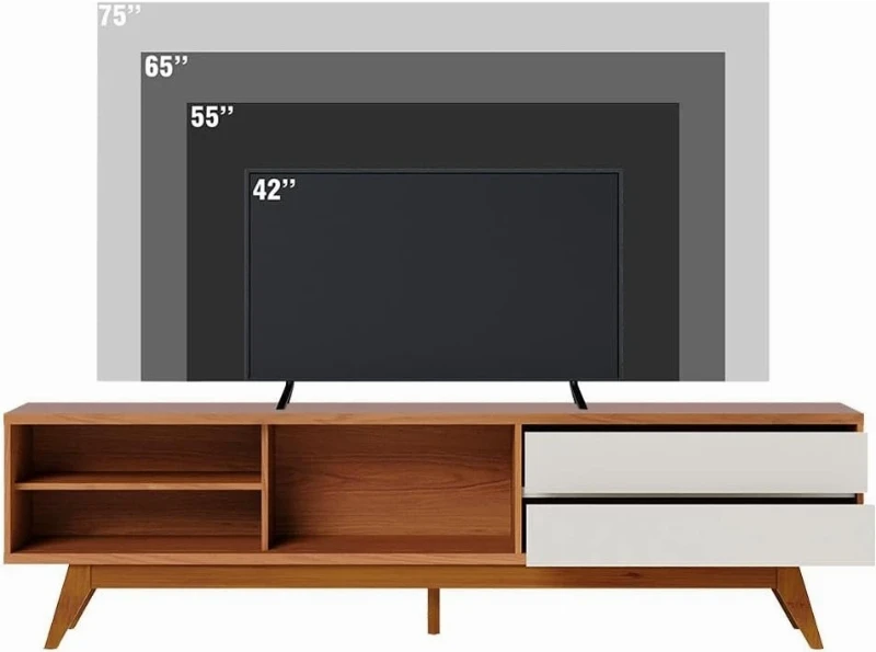 Rack para TV até 75 Polegadas 1 Porta 2 Gavetas Veneza Colibri