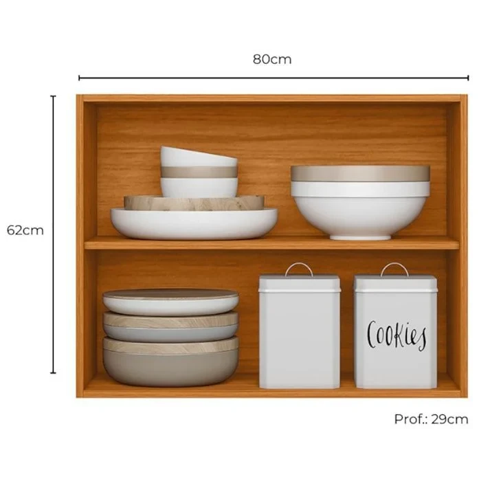 Armario Aéreo 2 Portas 80 Cm - Poliman