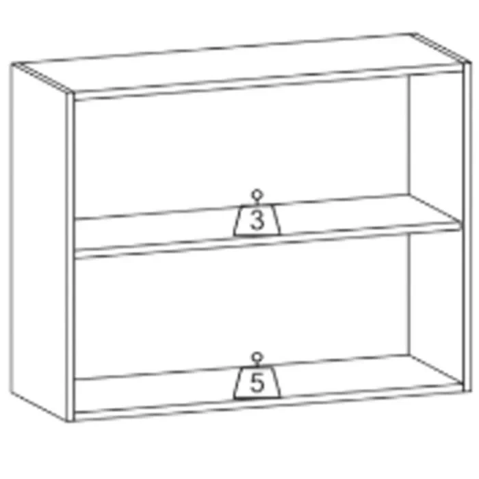 Armario Aéreo 2 Portas 80 Cm - Poliman