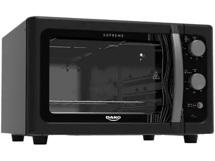Forno de bancada elétrico Dako Supreme Preto 44 litros com grill dourador - 220v