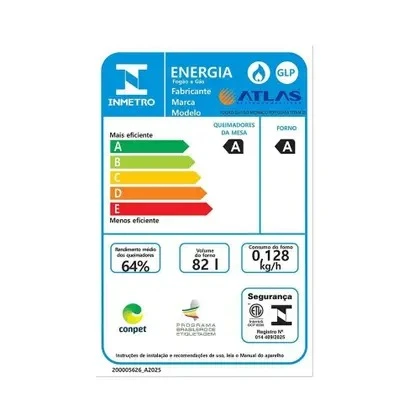 Fogão 5 Bocas Atlas Mônaco Top Glass Mesa De Vidro Bivolt Titanium