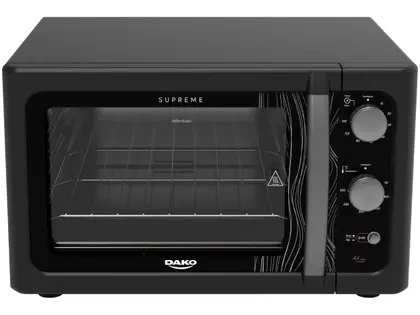 Forno de bancada elétrico Dako Supreme Preto 44 litros com grill dourador - 220v