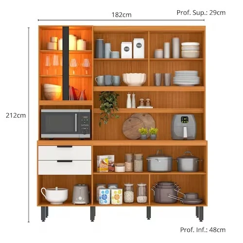 Cozinha Murano 7 Portas 2 Gavetas - Poliman