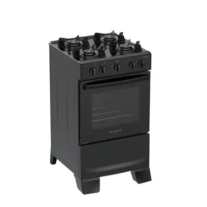 Fogão 4 Bocas com Mesa Esmaltada Atlas Mônaco Lustro