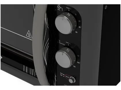 Forno de bancada elétrico Dako Supreme Preto 44 litros com grill dourador - 220v
