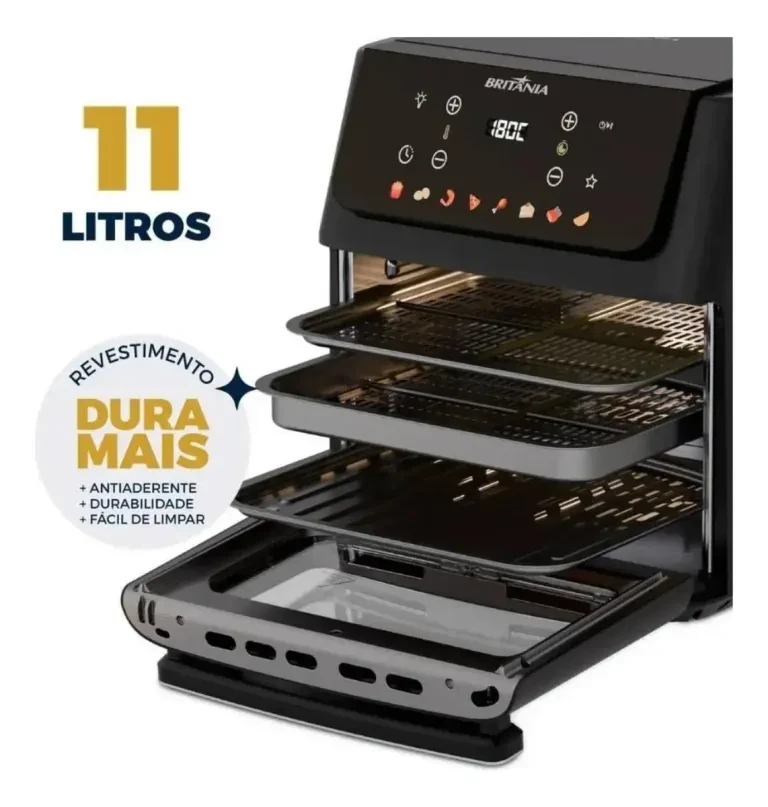 Fritadeira Air Fryer Forno Britânia BAF11A 11L 1800W Preto 220V - Britânia
