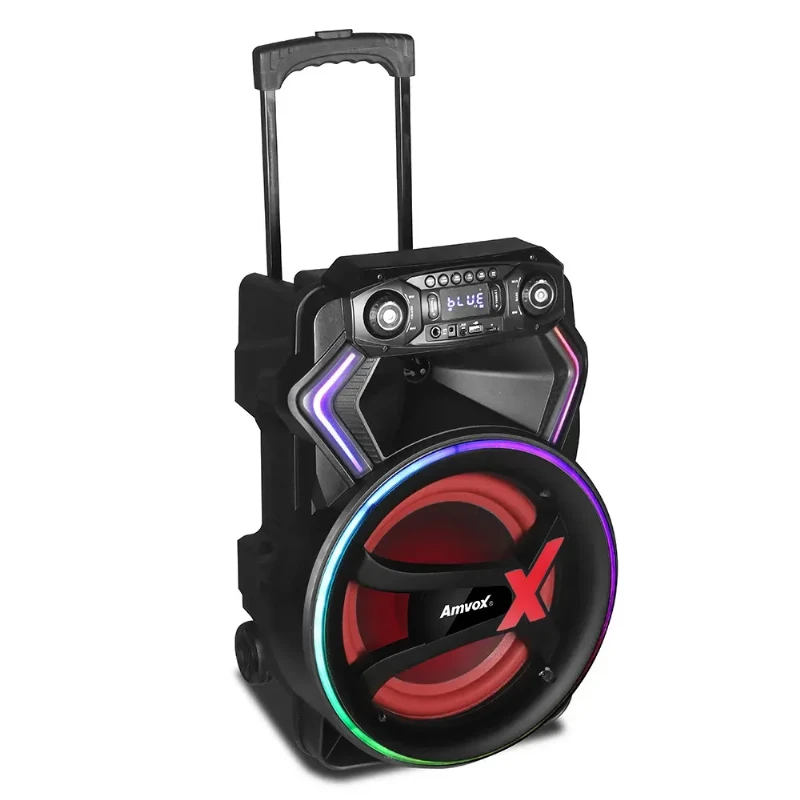 Caixa de Som Amplificada Amvox Portátil 650W RMS Bluetooth 5.0 ACA 650 Gladiador