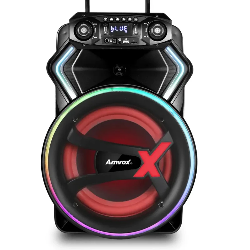 Caixa de Som Amplificada Amvox Portátil 650W RMS Bluetooth 5.0 ACA 650 Gladiador